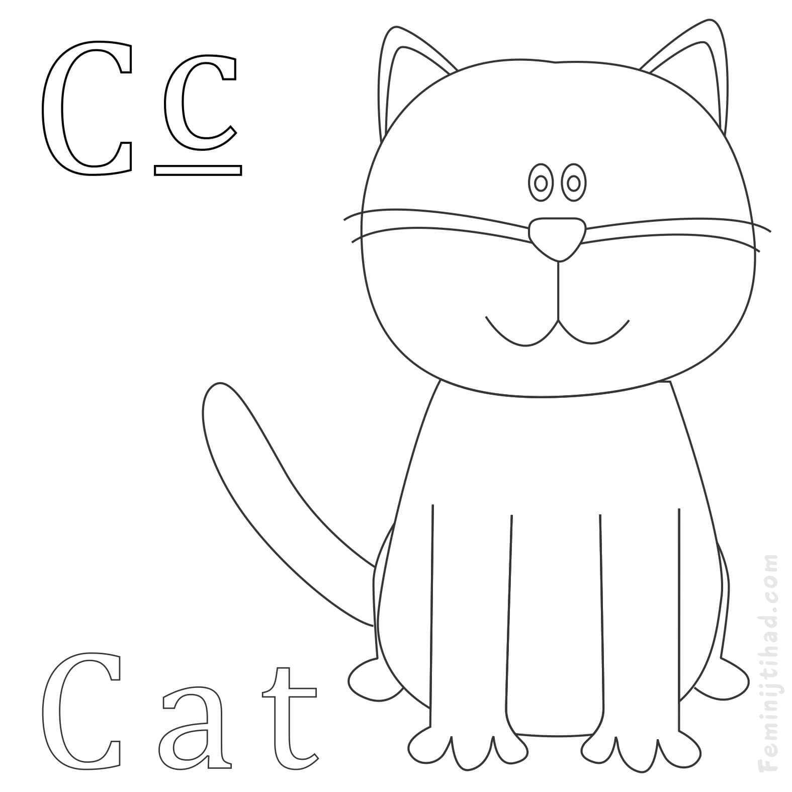 Cat Coloring Pages For Preschoolers at GetColorings.com | Free