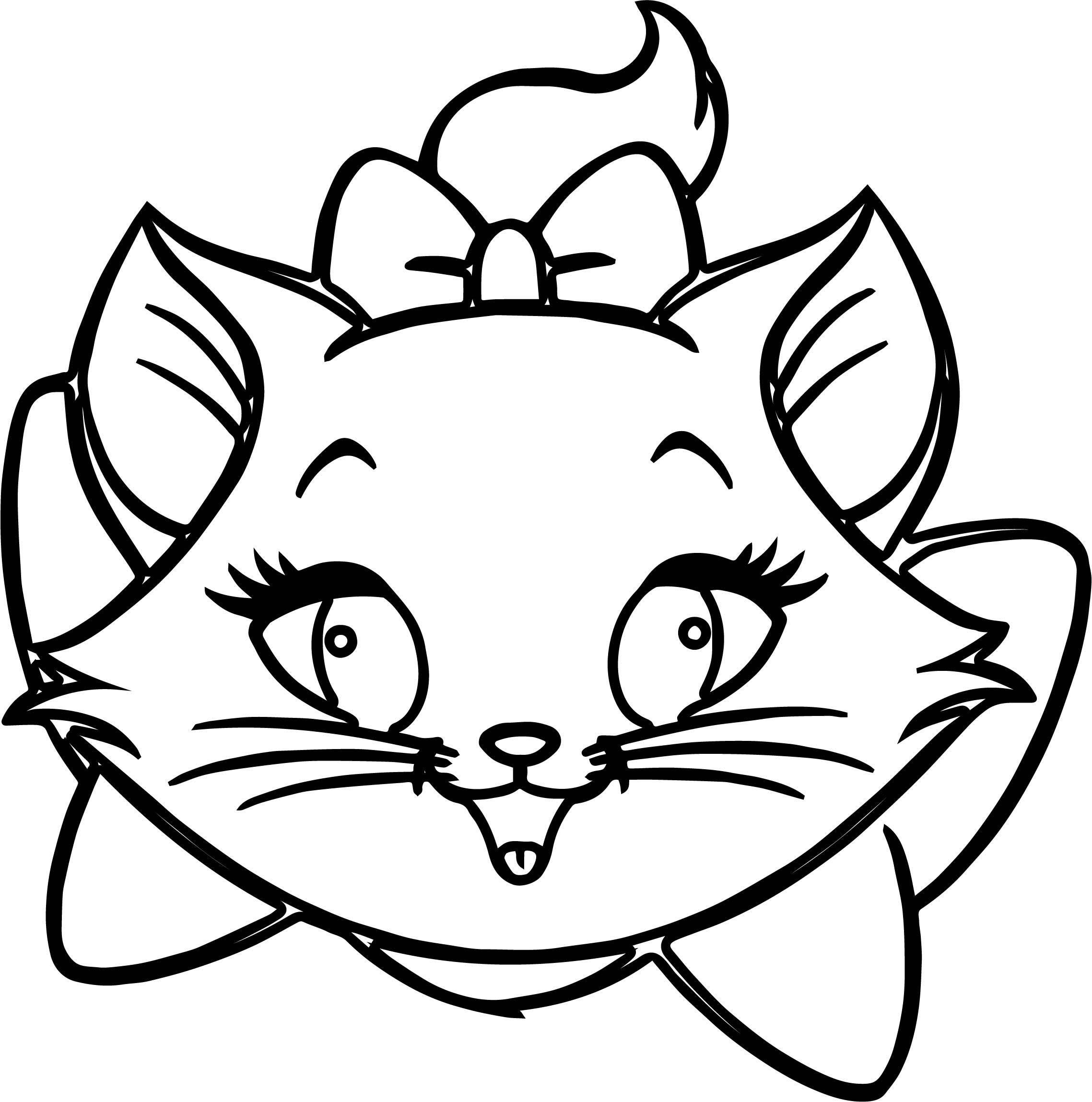 Cat Head Coloring Page at Free printable colorings