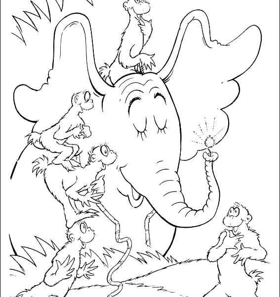 Cat In The Hat Fish Coloring Pages at GetColorings com Free printable