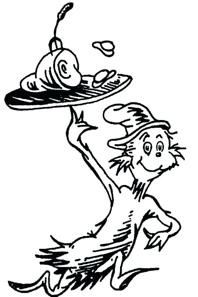 Cat In The Hat Fish Coloring Pages at Free printable
