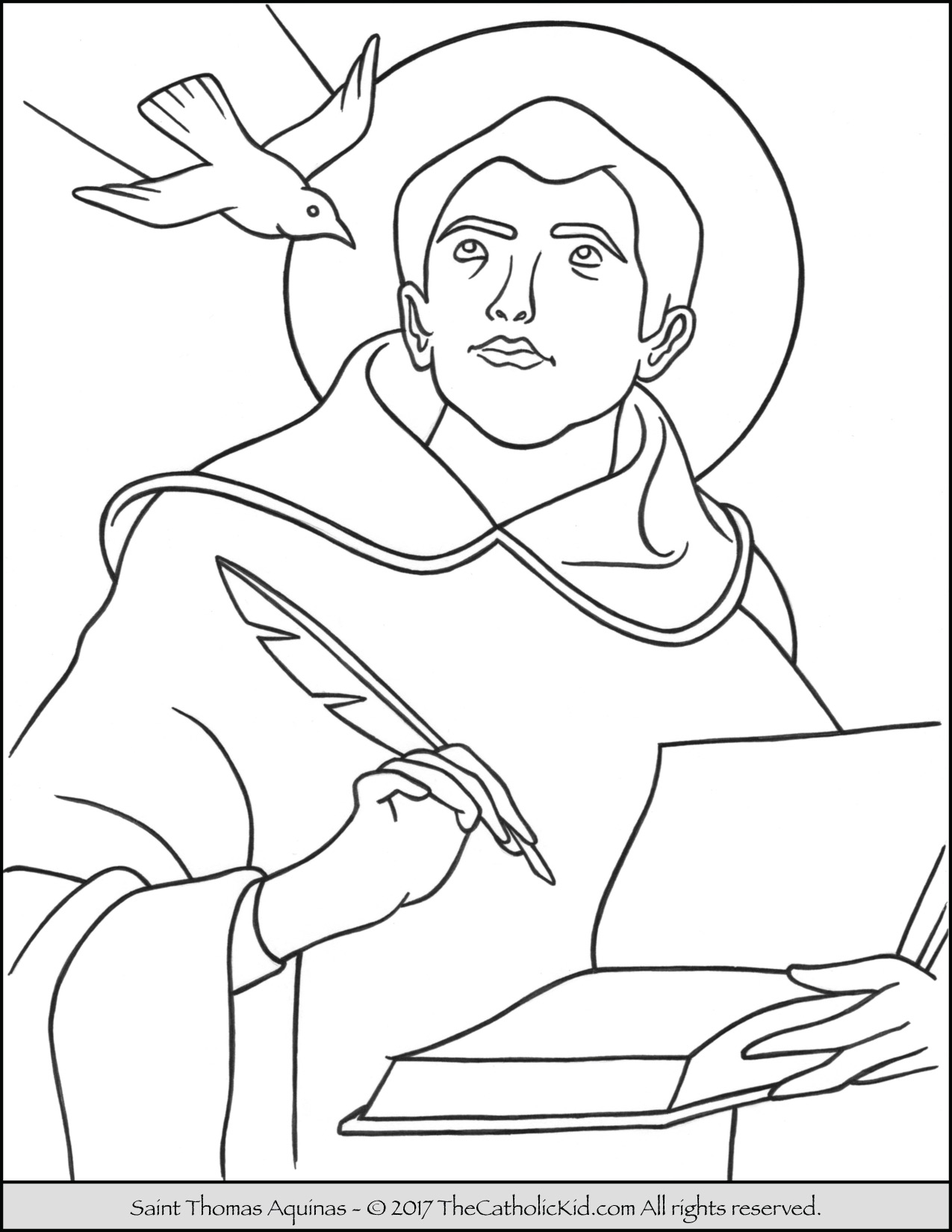 Catholic Saints Coloring Pages at Free printable