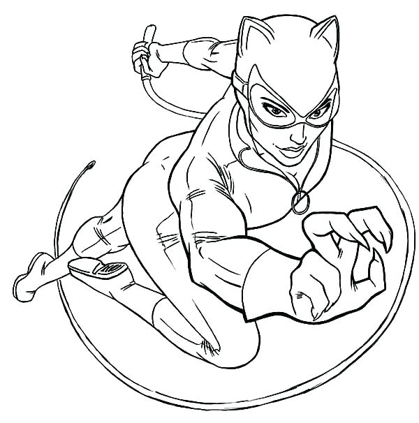 Catwoman Coloring Pages at GetColorings.com | Free printable colorings