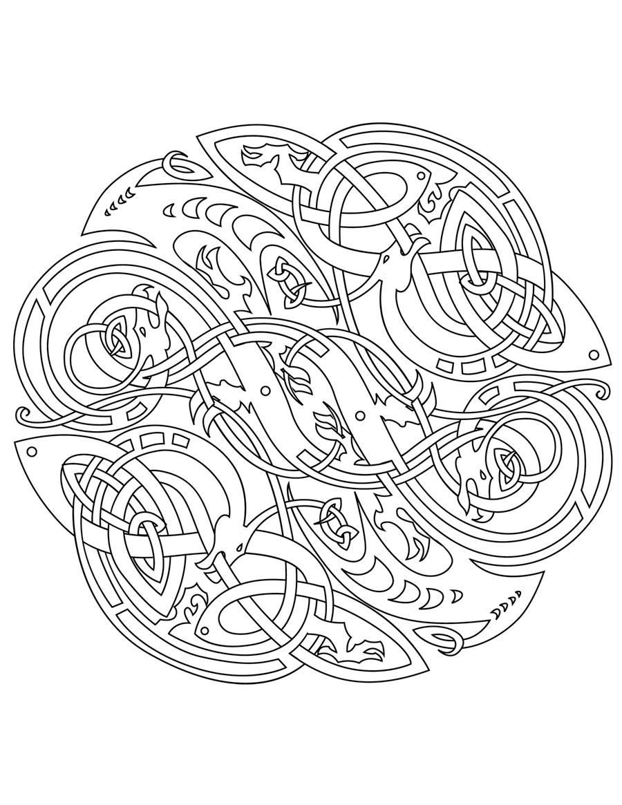 900x1165 Mandalas To Print And Color For Adults Celtic Vector Colouring