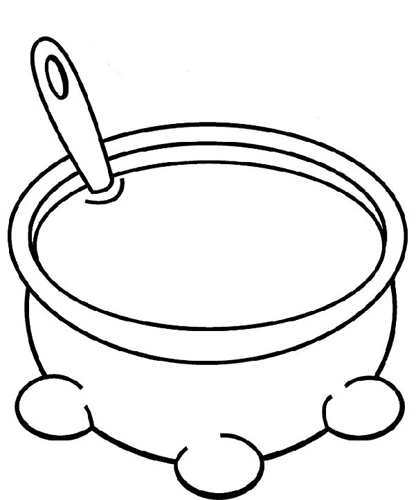 Cereal Bowl Coloring Page at Free printable