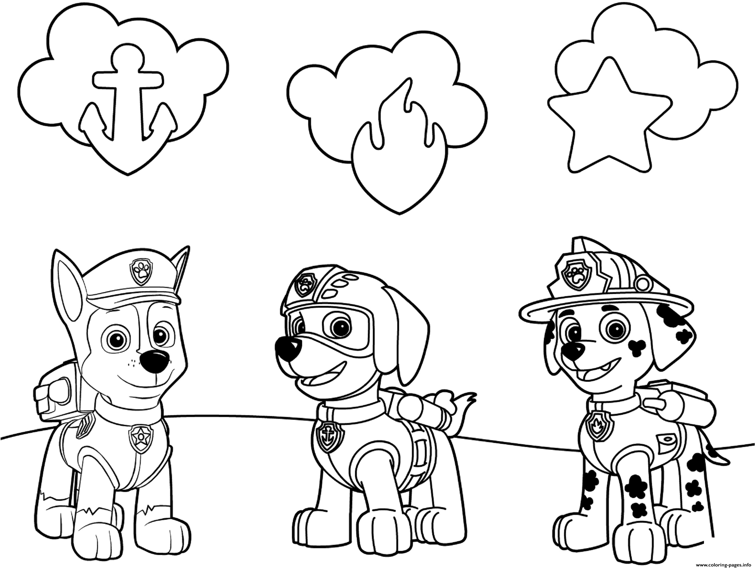Chase Paw Patrol Coloring Pages at GetColorings.com | Free printable
