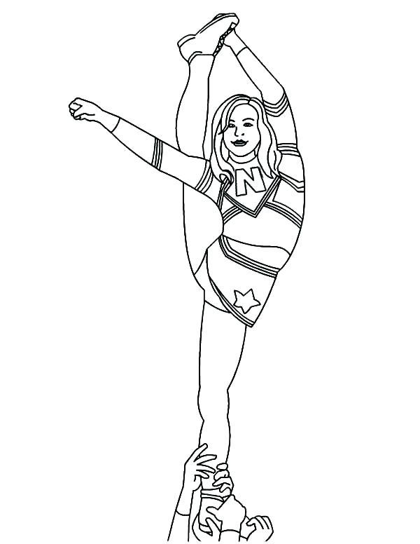 Cheerleading Stunt Coloring Pages At GetColorings Free Printable 