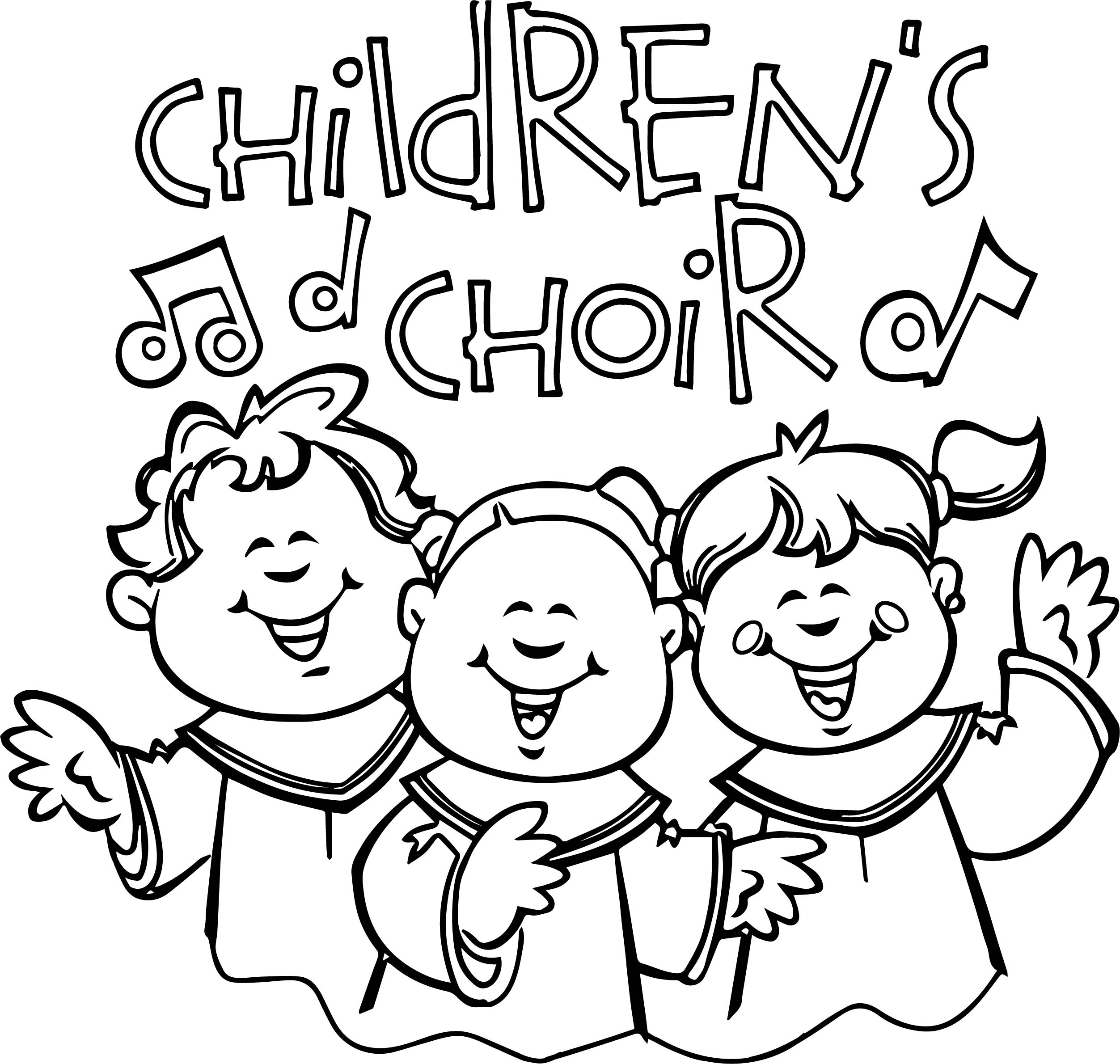 Child Singing Coloring Page Boringpop