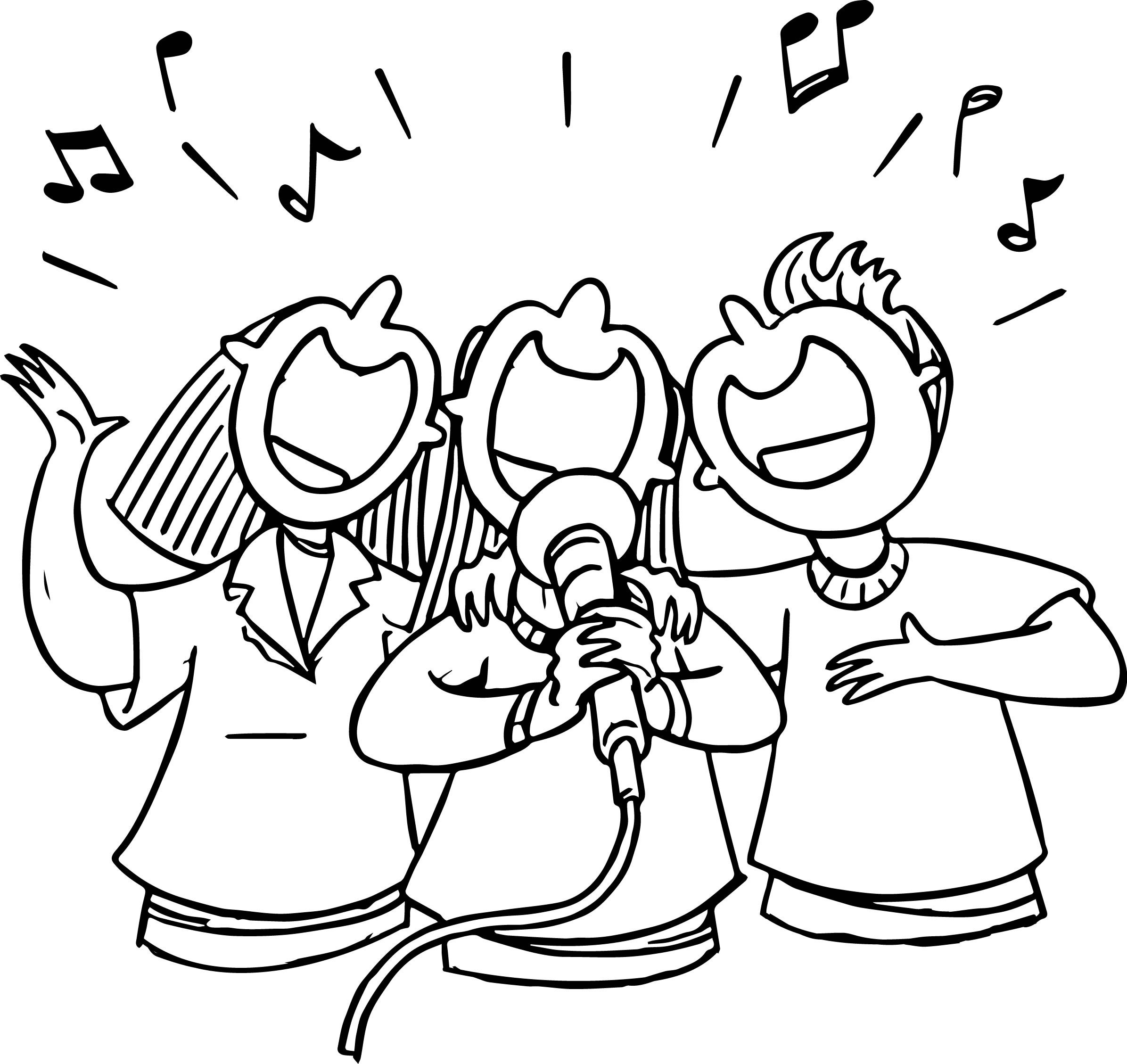 Children Singing Coloring Page at GetColorings.com | Free printable