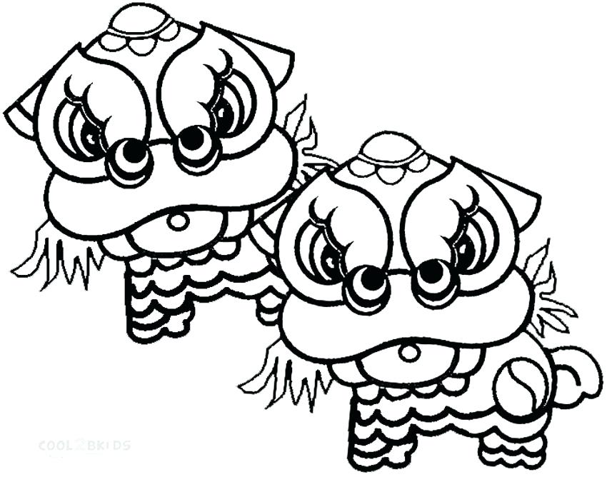 Chinese New Year Animals Coloring Pages at Free