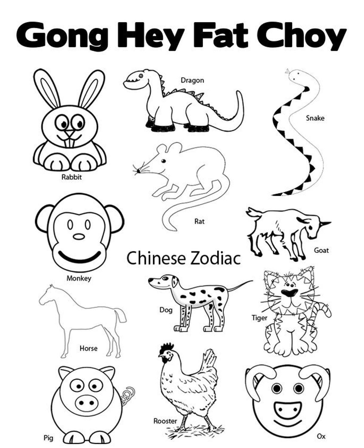 Chinese Zodiac Coloring Pages at GetColorings.com | Free ...