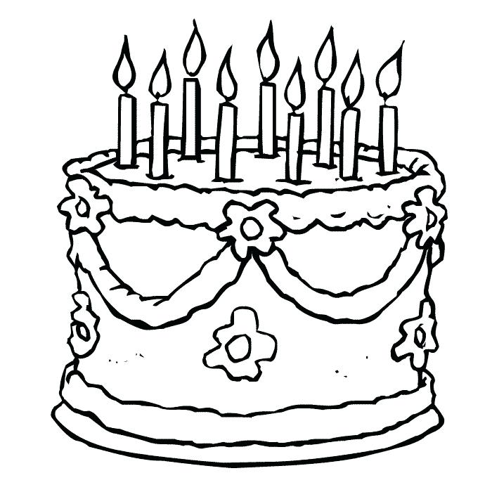 Chocolate Cake Coloring Page at GetColorings.com | Free printable