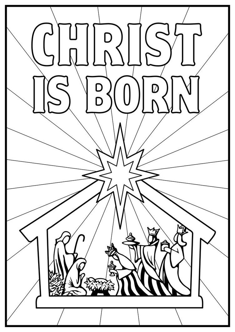 Christmas Bible Coloring Pages at Free printable