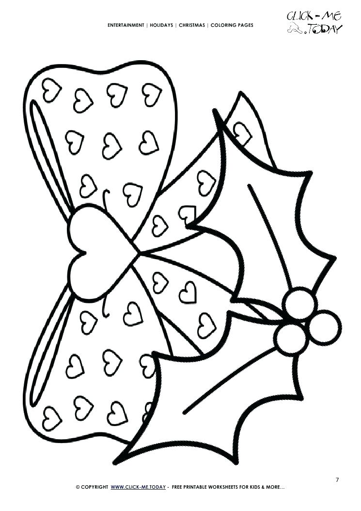 Christmas Bow Coloring Page at GetColorings.com | Free printable