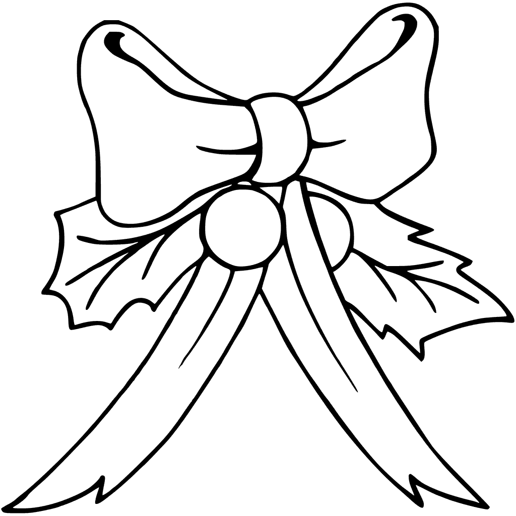 Christmas Bow Coloring Page At Getcolorings Com Free Printable