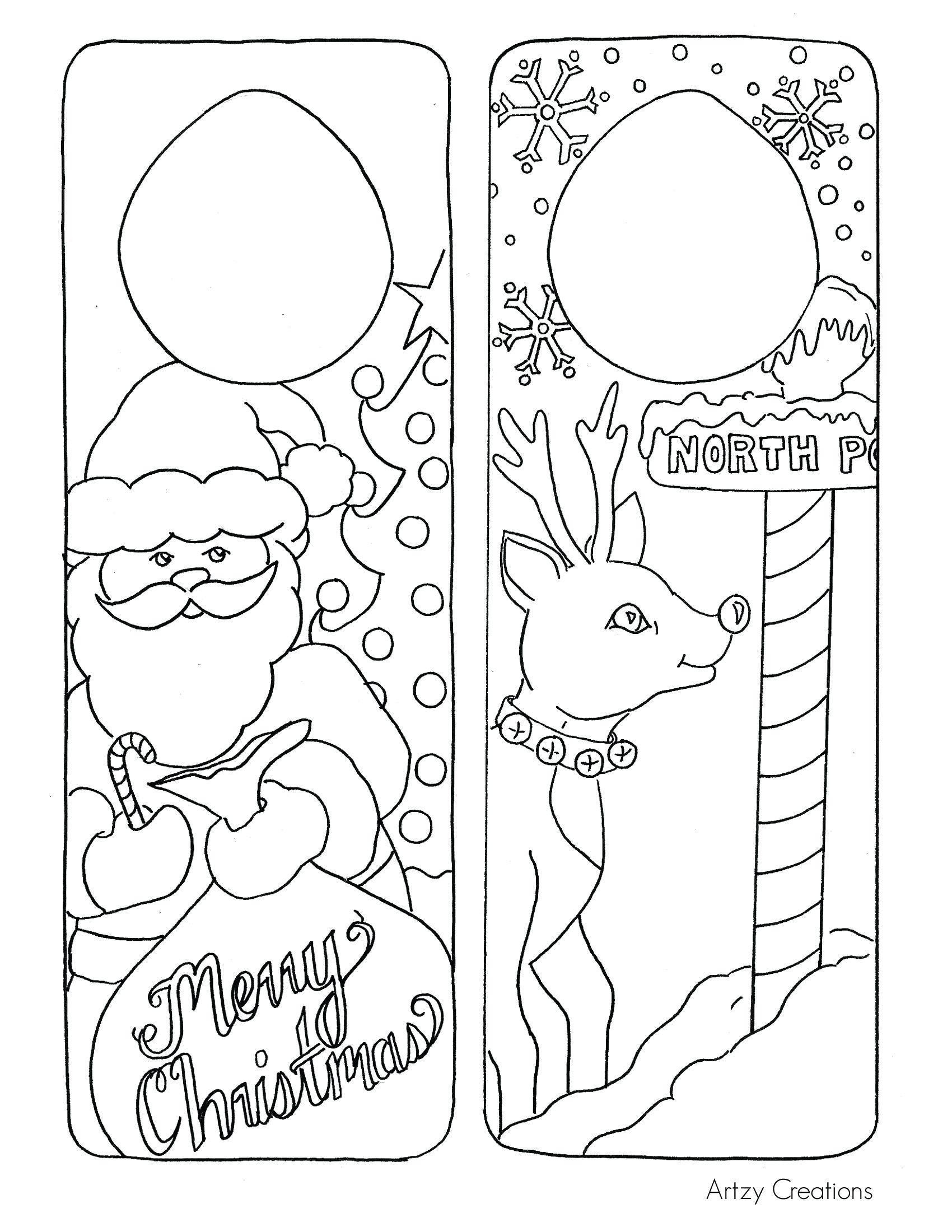 Christmas Card Coloring Pages at Free printable