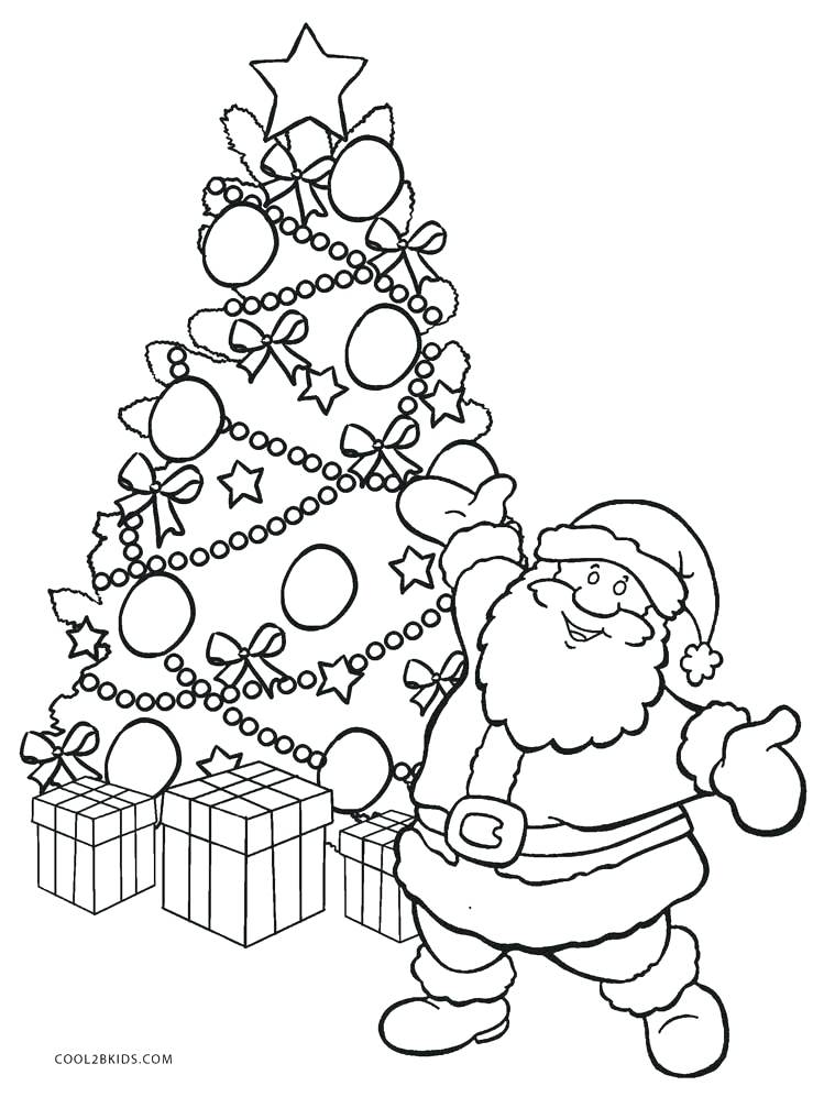 749x997 Plain Christmas Tree Coloring Page With