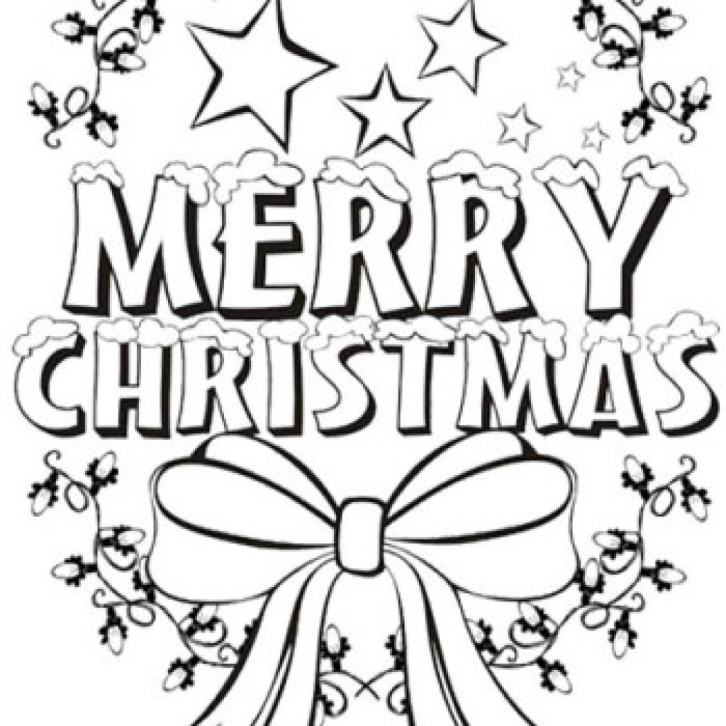 Printable Merry Christmas Coloring Pages