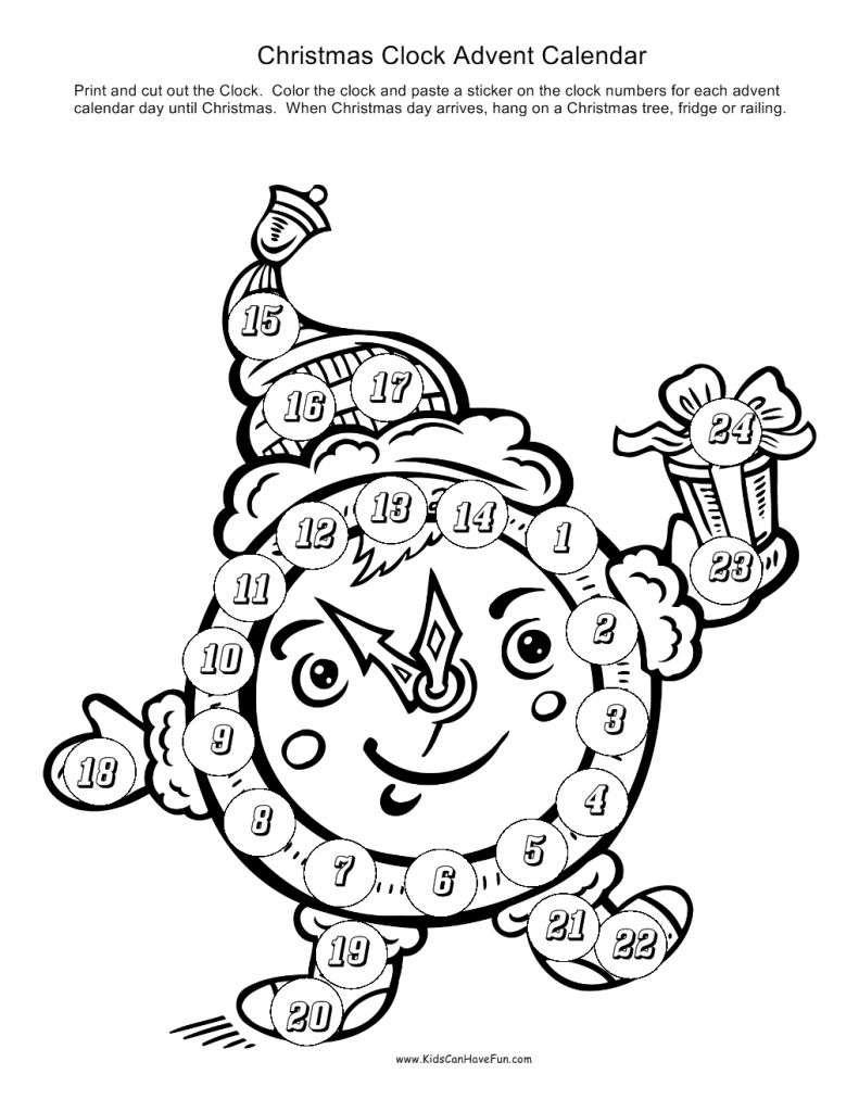 Christmas Countdown Coloring Pages At GetColorings Free Printable