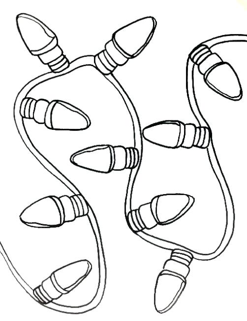 502x650 Christmas Lights Coloring Pages As Well Light Page