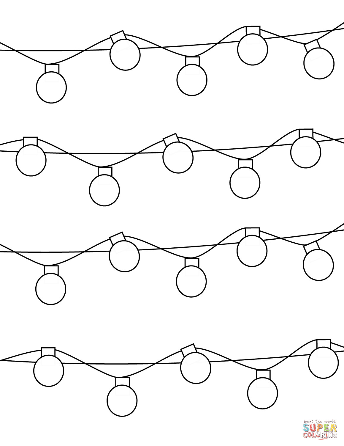 Christmas Lights Coloring Pages Printable at GetColorings.com | Free