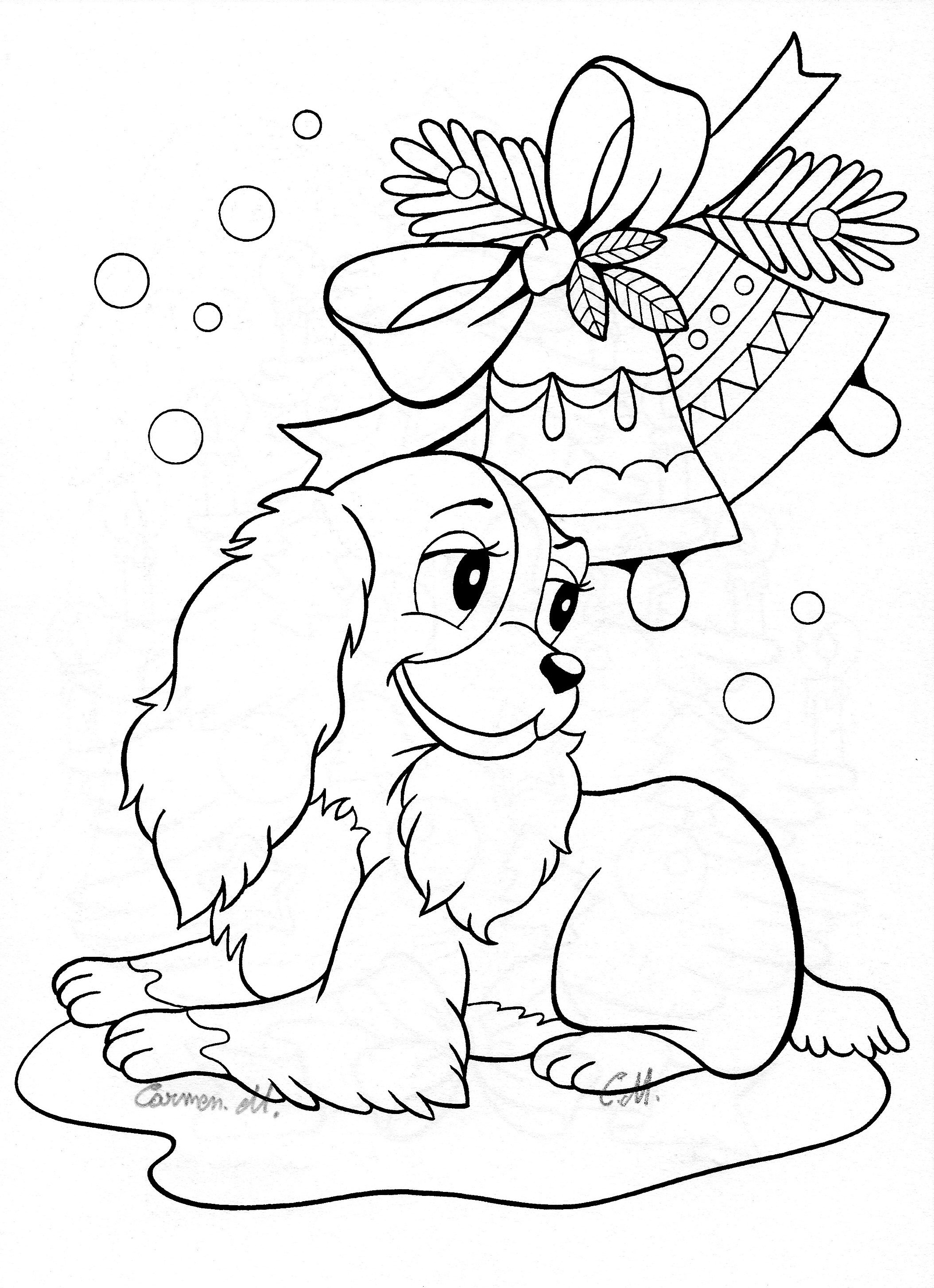 Christmas Mistletoe Coloring Pages at GetColorings.com | Free printable