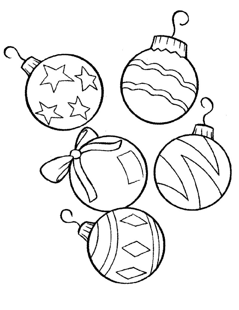 Free Printable Christmas Ornament Colouring Pages