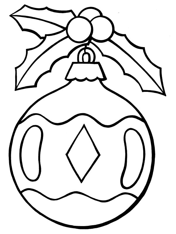 601x800 Best Christmas Ornaments Coloring Pages Free 5660