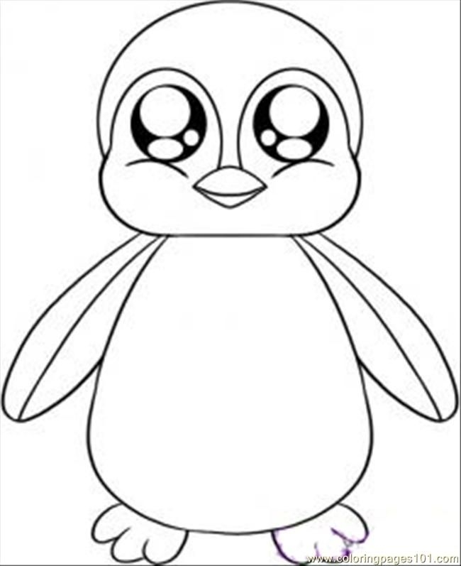 Christmas Penguin Coloring Pages at