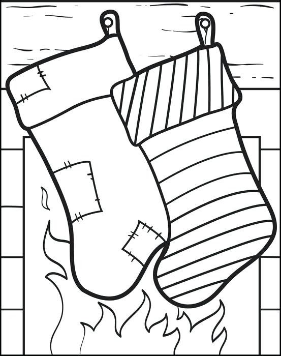 Christmas Stocking Coloring Pages Pattern at GetColorings.com | Free