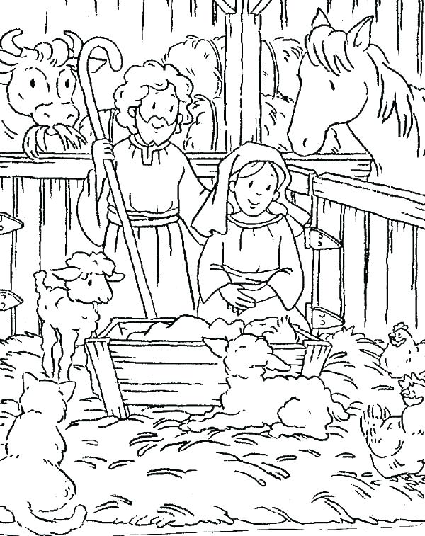 Christmas Story Coloring Pages Printable at Free