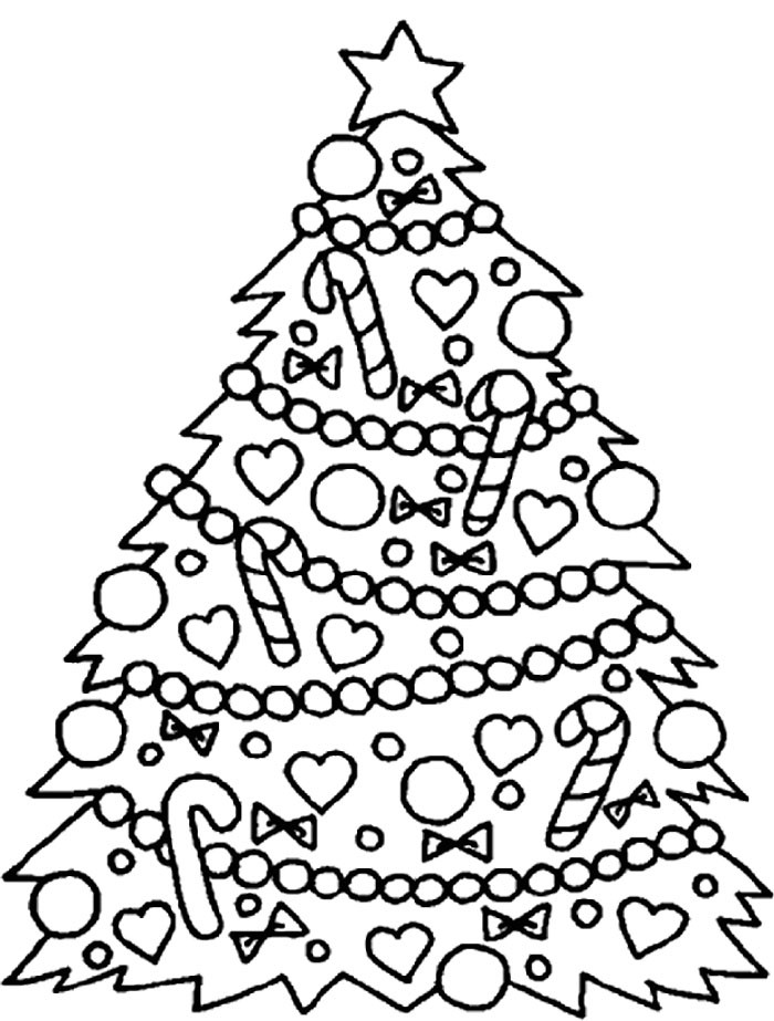 17 Christmas Tree Coloring Pages For Kids Printable Background COLORIST