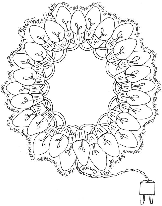 Christmas Wreath Coloring Pages at GetColorings.com | Free printable