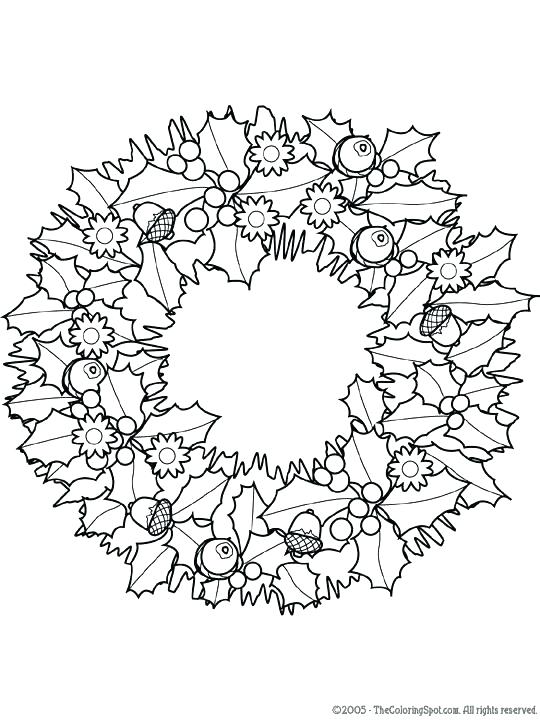 540x720 Wreath Coloring Pages Advent Page Images