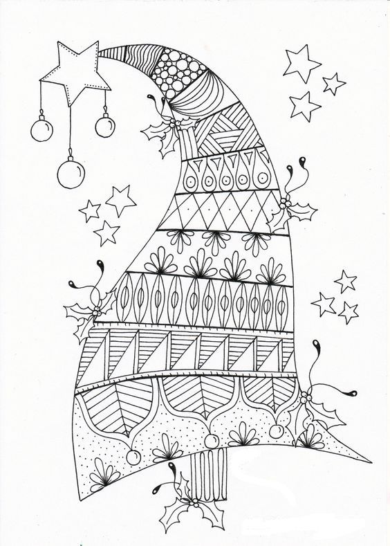 Christmas Zentangle Coloring Pages at GetColorings.com | Free printable