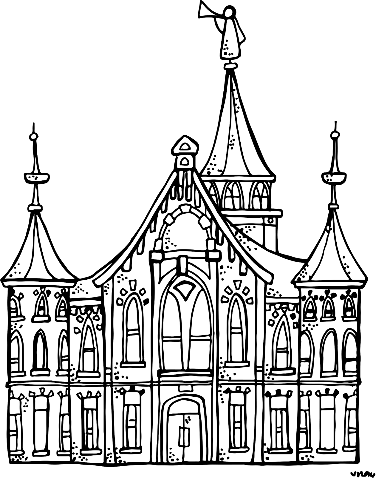 Church Building Coloring Page at GetColorings.com | Free ...