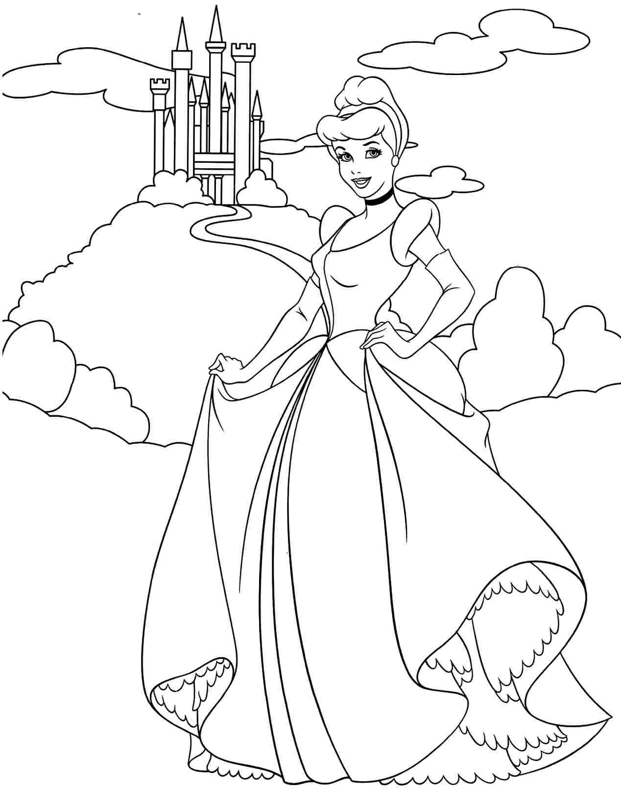 Cinderella Coloring Pages at GetColorings.com | Free printable