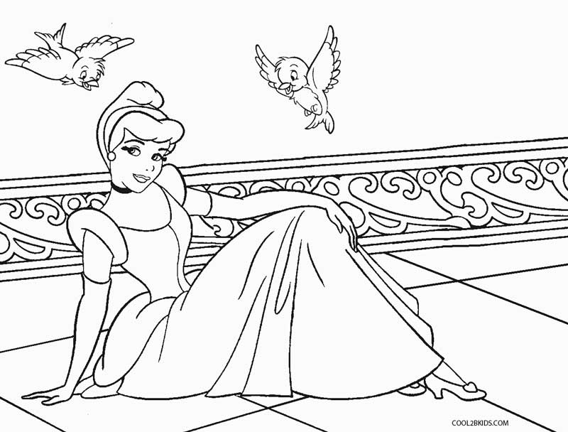 Cinderella Glass Slipper Coloring Page At Getcolorings Free