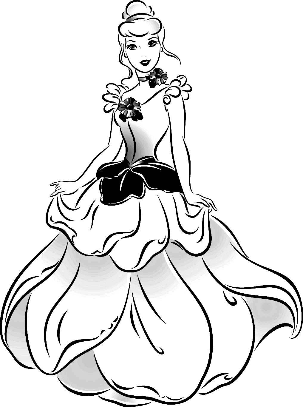 Cinderella Printable Coloring Pages at Free