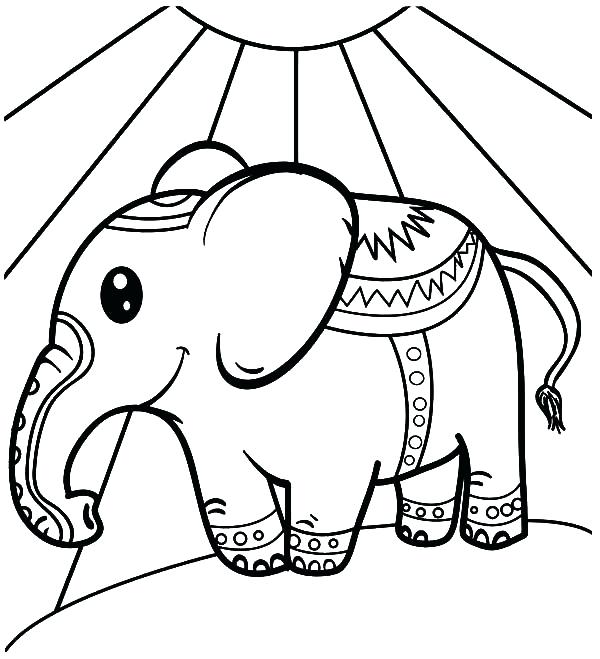 Circus Elephant Coloring Page at GetColorings.com | Free ...