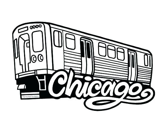 Chicago Skyline Coloring Page Boringpop