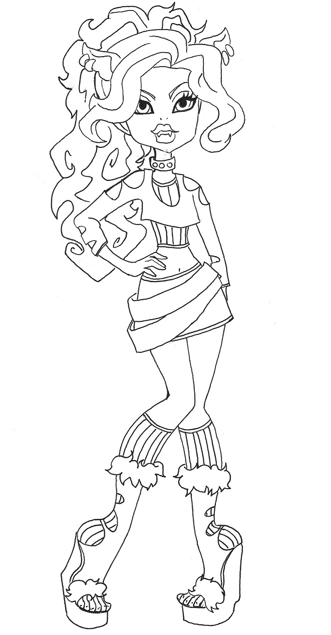 Clawdeen Wolf Coloring Pages at GetColoringscom Free