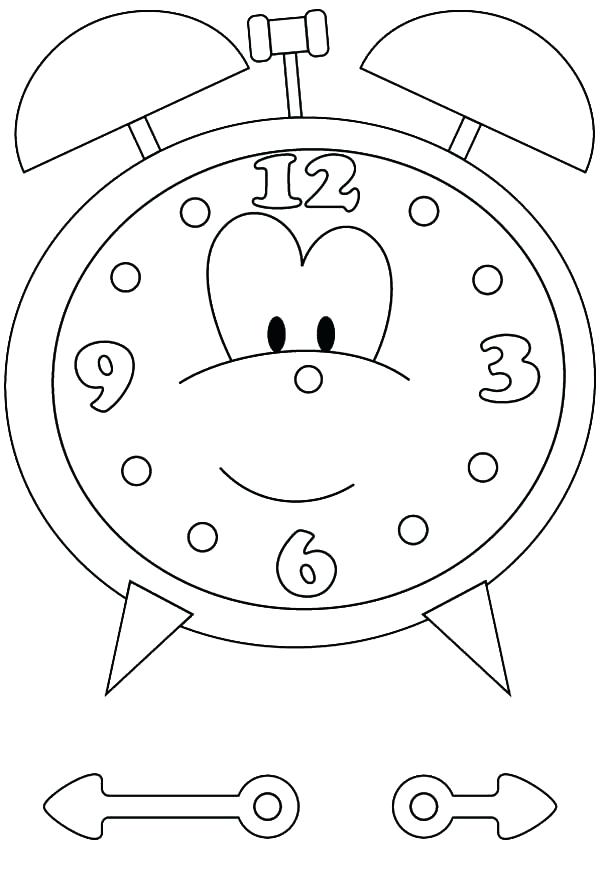 Clock Coloring Page at Free printable colorings