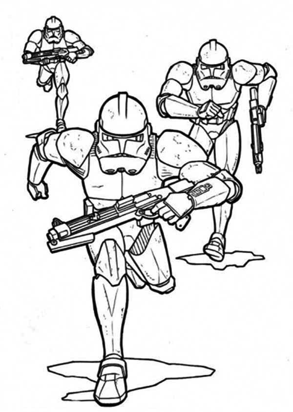 Clone Trooper Coloring Pages at Free printable