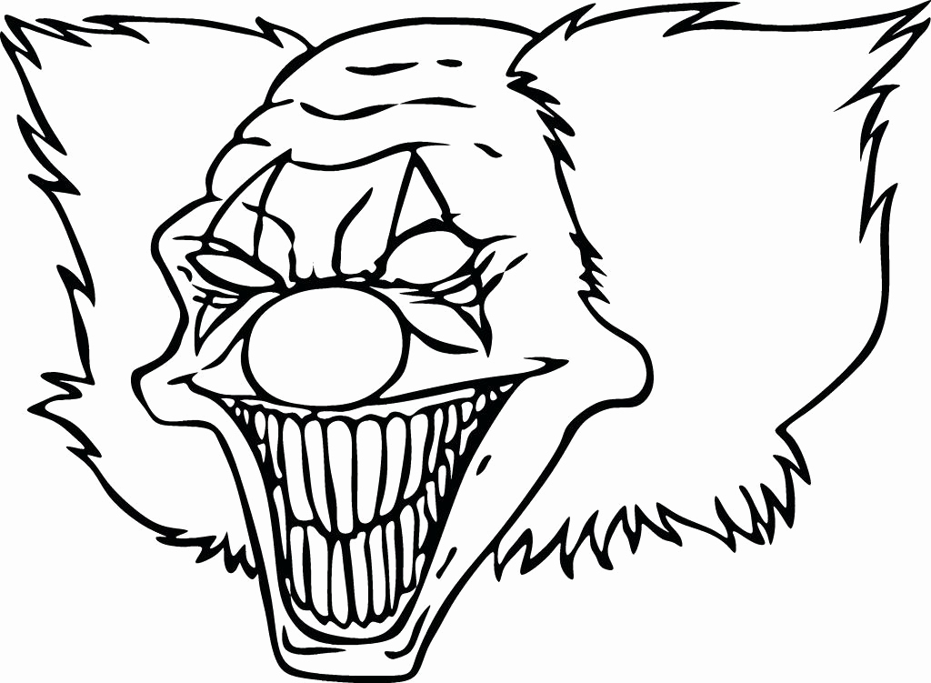 Clown Face Coloring Page at GetColorings.com | Free printable colorings