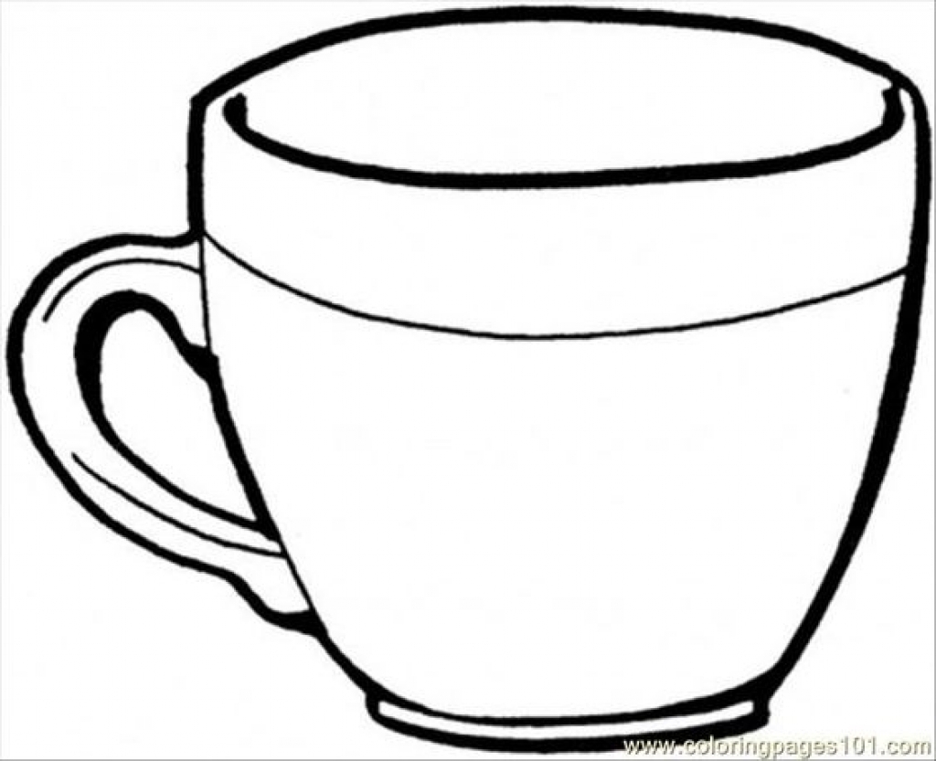 Coffee Cup Coloring Pages at Free