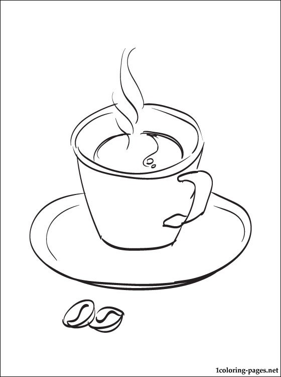 Coffee Mug Coloring Page At Getcolorings Com Free Printable Colorings