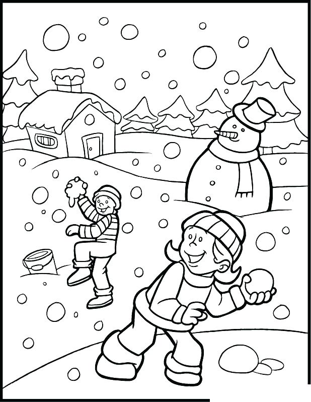 Cold Weather Coloring Pages at Free printable
