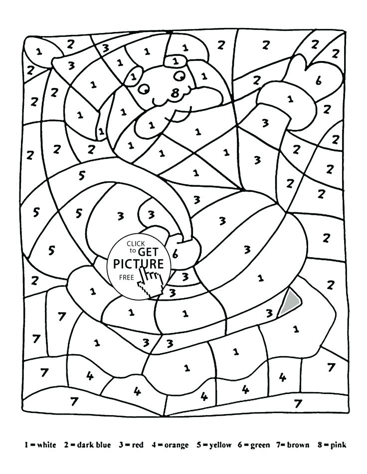 Color By Number Christmas Coloring Pages Free at