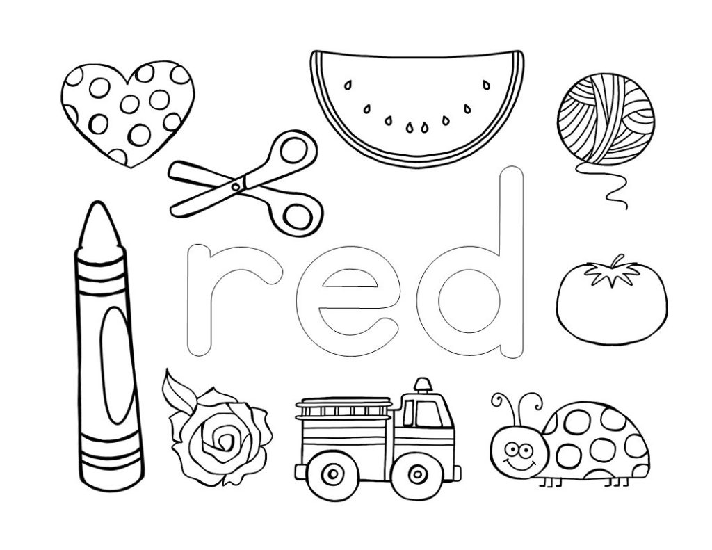 Color Red Coloring Page At Getcolorings.com | Free Printable Colorings