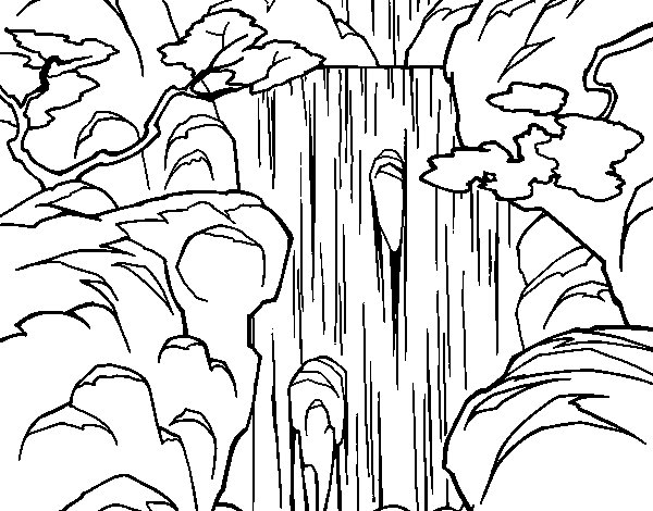 Waterfall Coloring Pages For Kids at GetColorings.com | Free printable